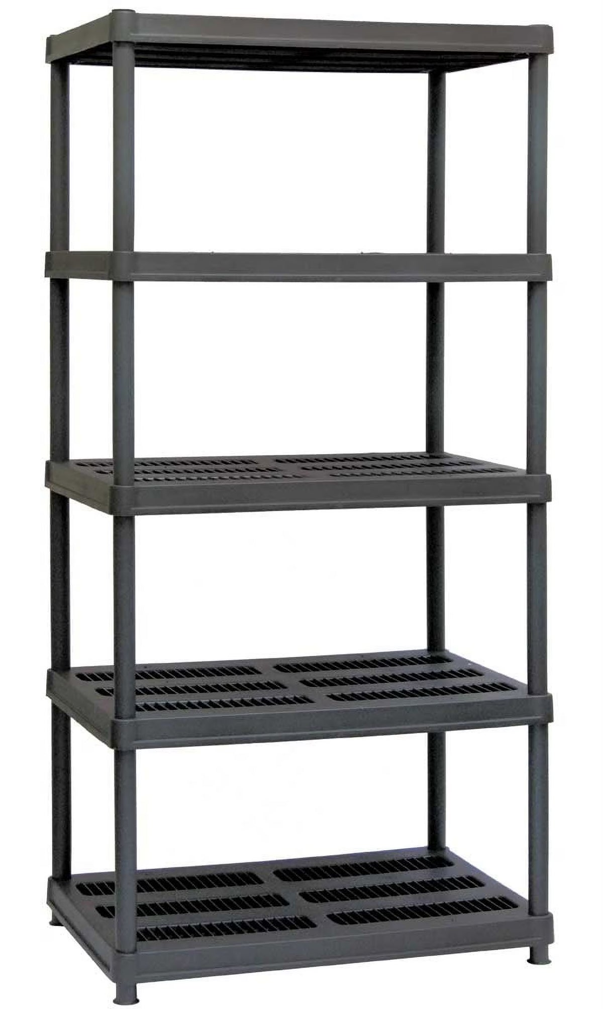 Black 5-Shelf Resin Shelf Unit A754