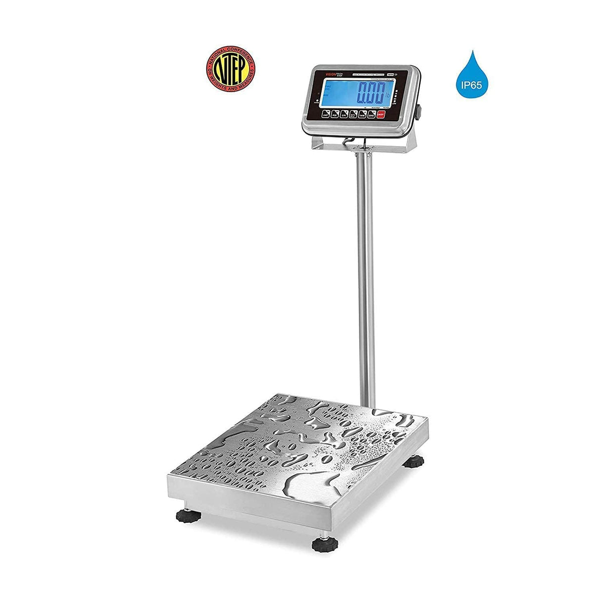 Stainless Steel Bench Scale, 200lb Capacity, 0.05lb Readability N92229