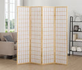 Natural 4 Panel Room Divider C9631