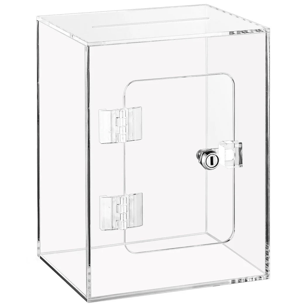 Clear Piggy Bank with Lock and Key G3809