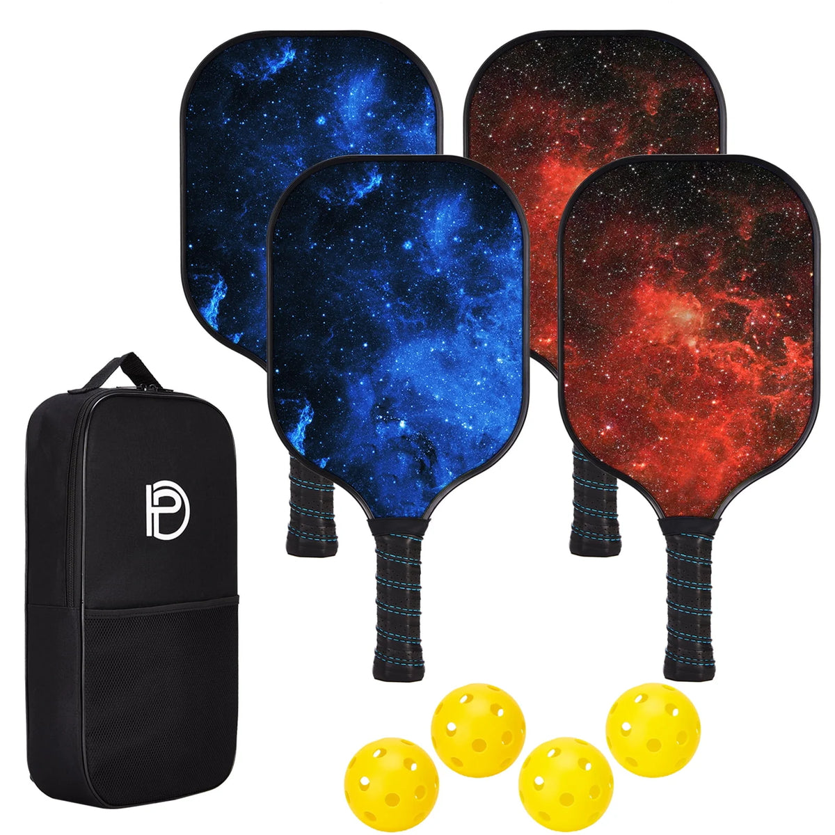 USAPA Approved Wood Pickleball Set with 4 Rackets, Bag, 4 Balls Z74284