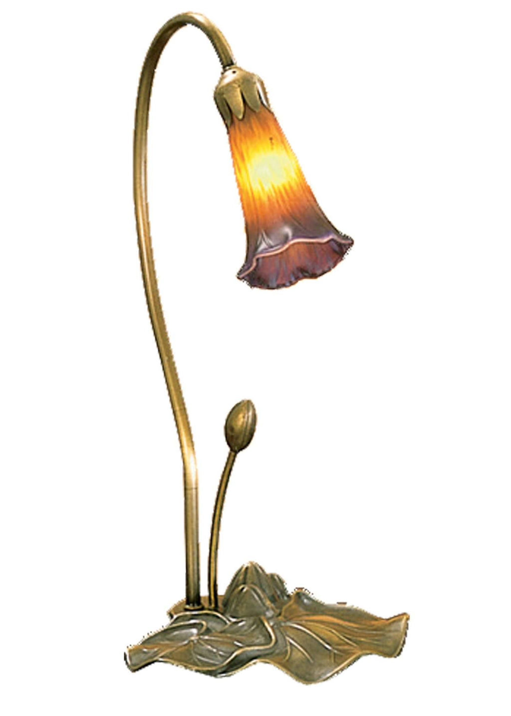 Amber/Purple Pond Lily Accent Lamp K163