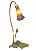 Amber/Purple Pond Lily Accent Lamp K163