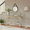 Glass and Metal Console Table with Storage K13337