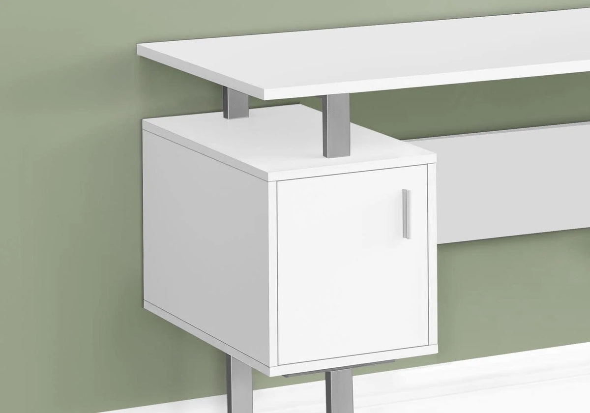 White Metal Laminate Computer Desk U423498