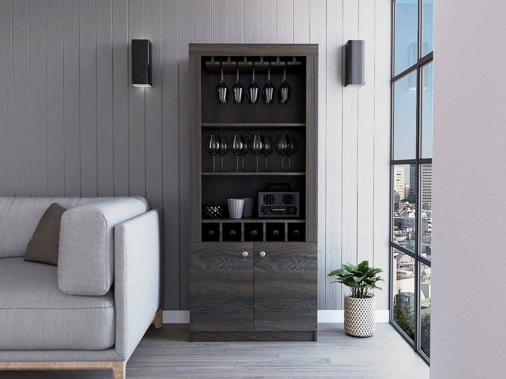 Black Wengue Bar Cabinet D81046