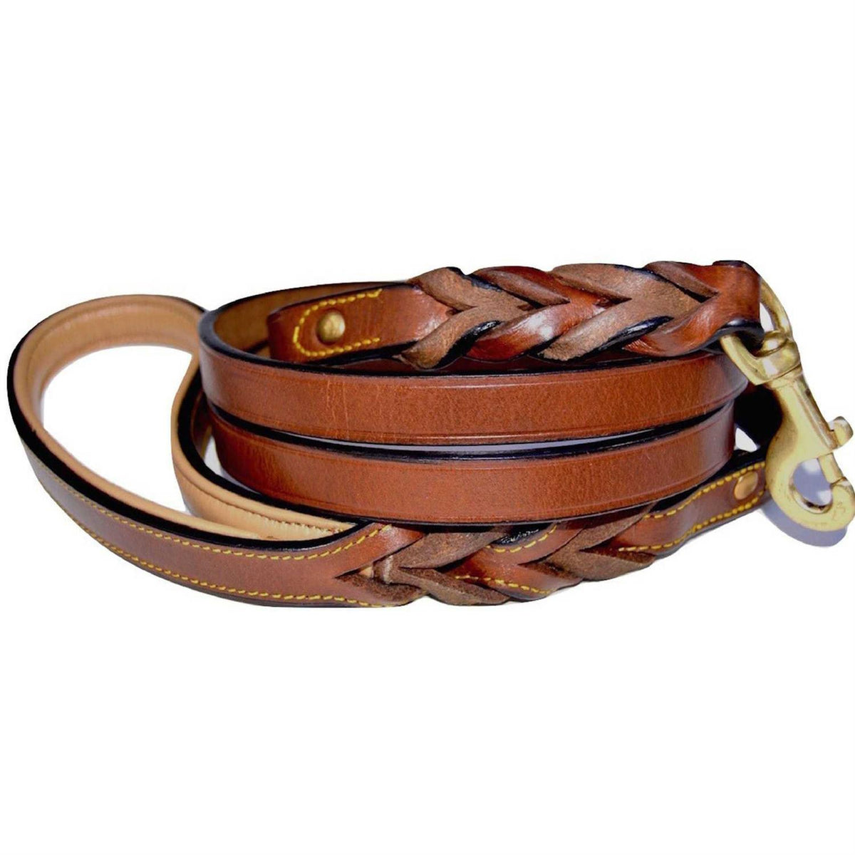 Leather Braided Dog Leash I666