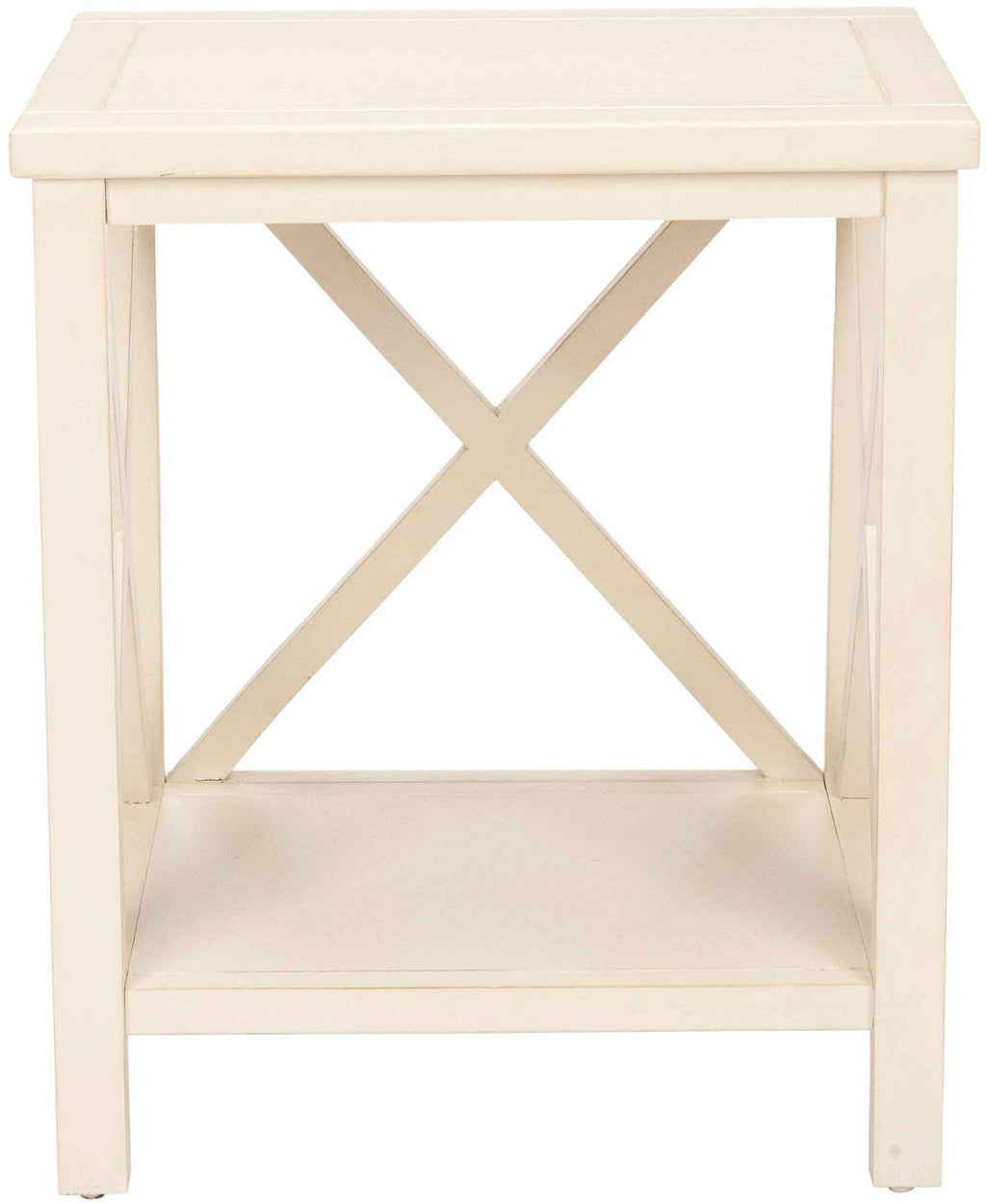 White Cross Back End Table R49341