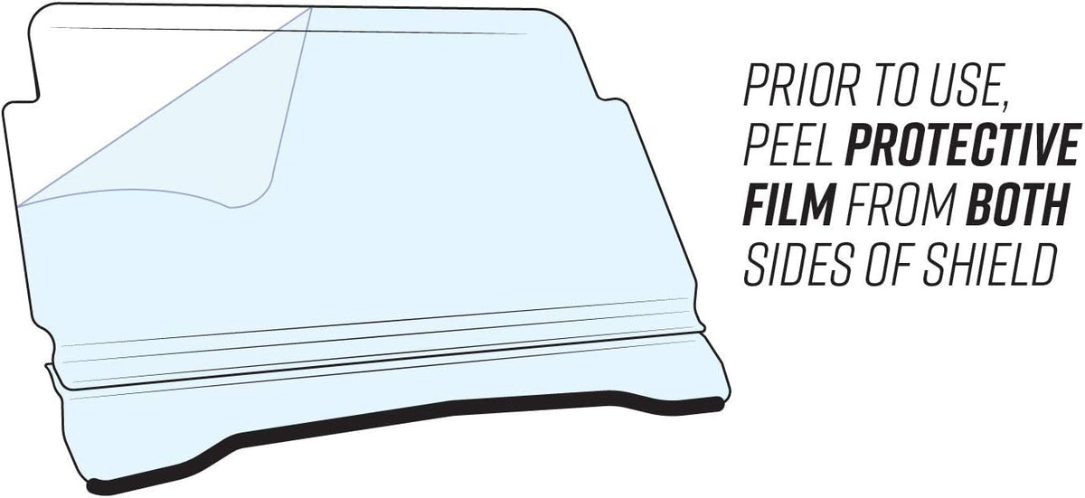 Scratch Resistant Flip/Fold Down 2-in-1 Windshield K971
