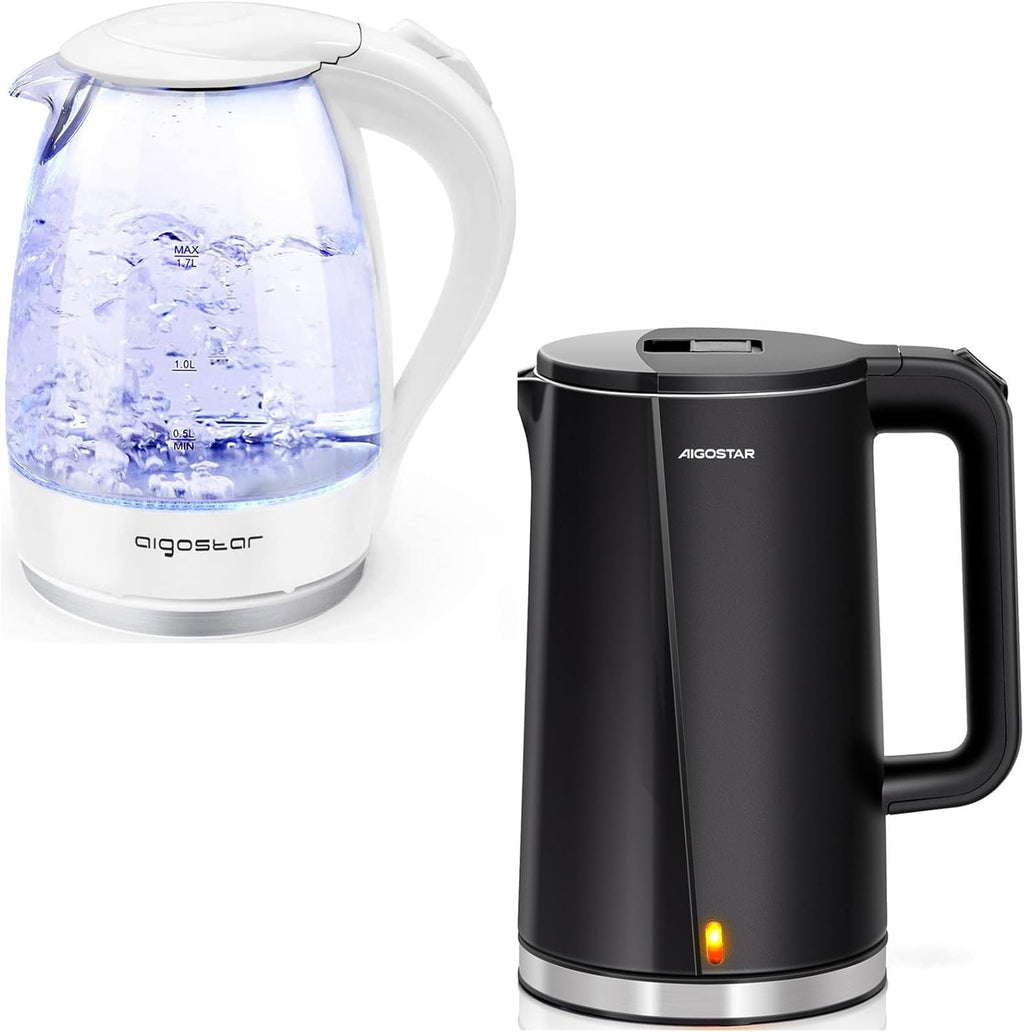 1.7 Liter Electric Kettle with High Borosilicate Glass and 304 Stainless Steel Interior Y740197