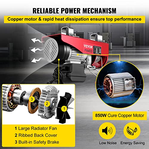 110V Electric Hoist With Wireless Remote Control R5835