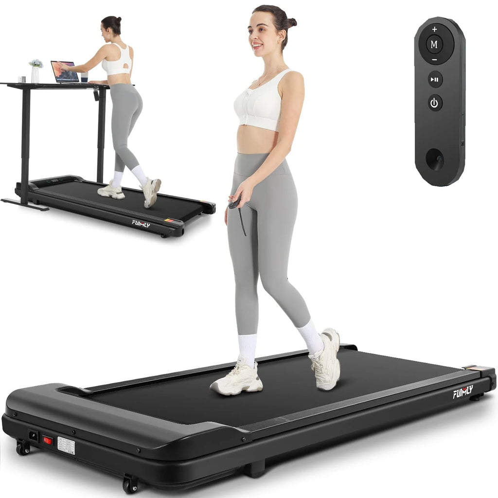 Black Electric Walking Pad Treadmill with Remote Control K707919