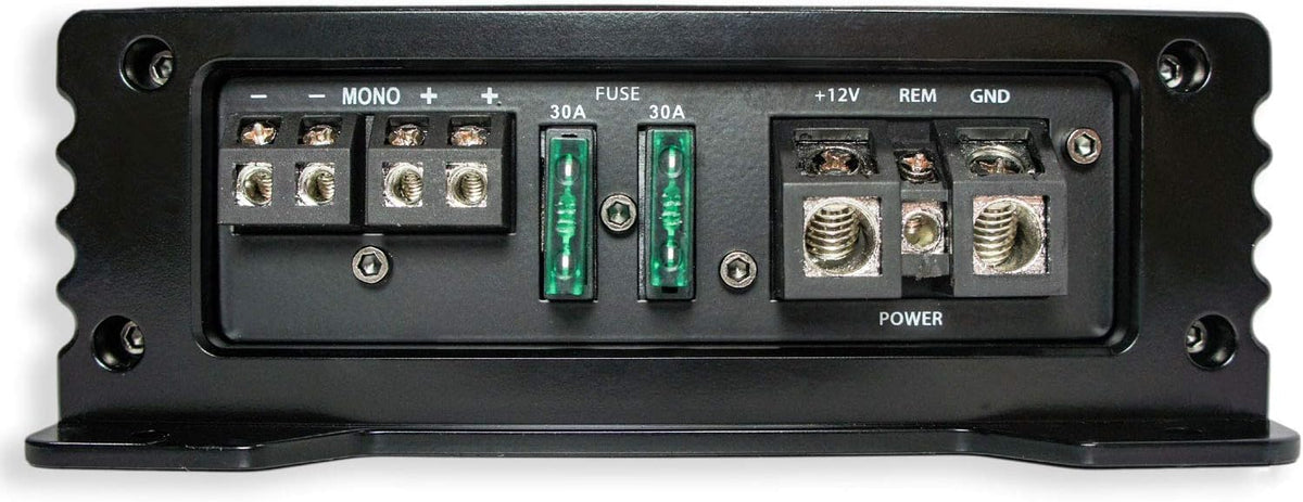 Slotted S Port Single 10 Sub Box & HA-A400.1 Car Stereo Bundle T690