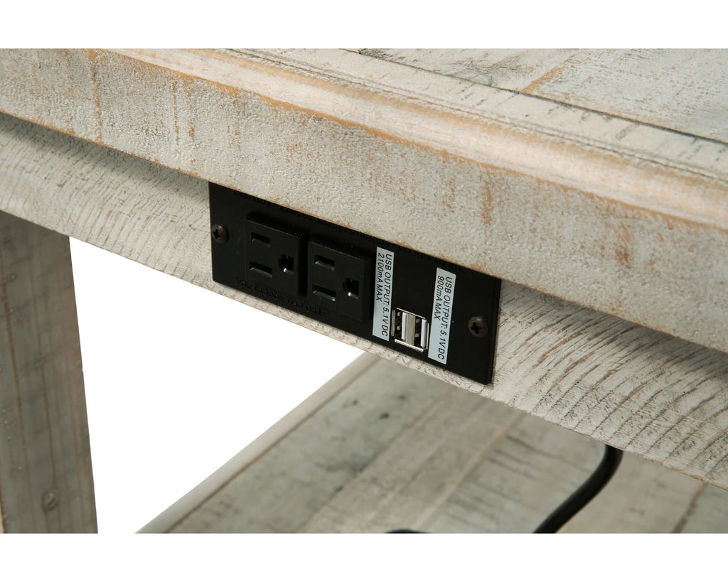 White Wash Gray End Table C84408