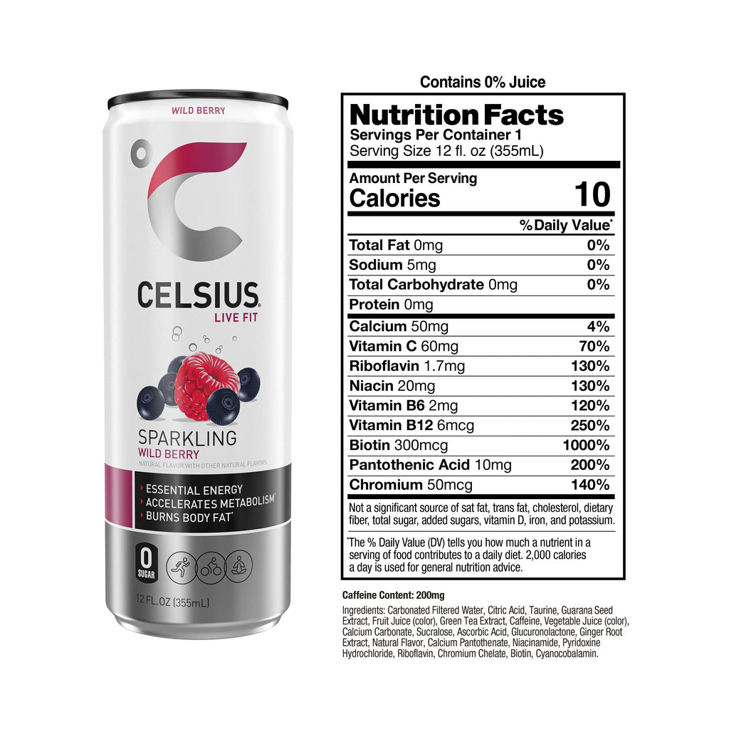 Sparkling Variety Pack Energy Drink 12 fl oz (Pack of 12) N23871