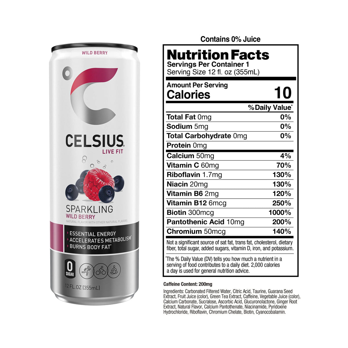 Sparkling Variety Pack Energy Drink 12 fl oz (Pack of 12) N23871