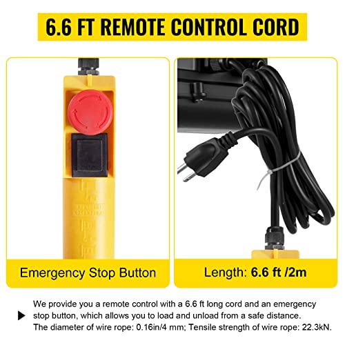 110V Electric Hoist With Wireless Remote Control R5835