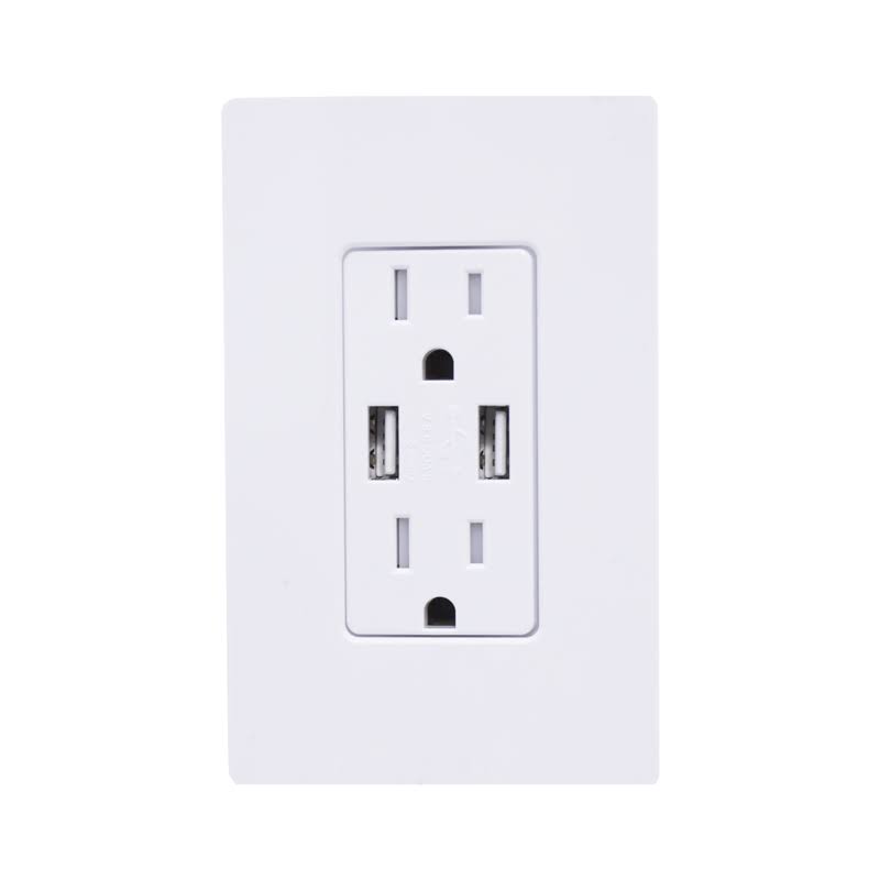 Gray USB Tamper-Resistant Receptacles S6589