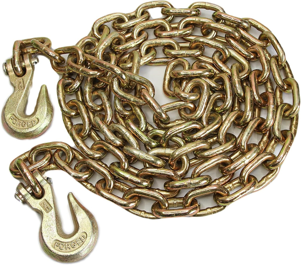 3/8" 10' Grade 70 Binder Chain with Grab and Sling Hooks, Pack of 2 Y709