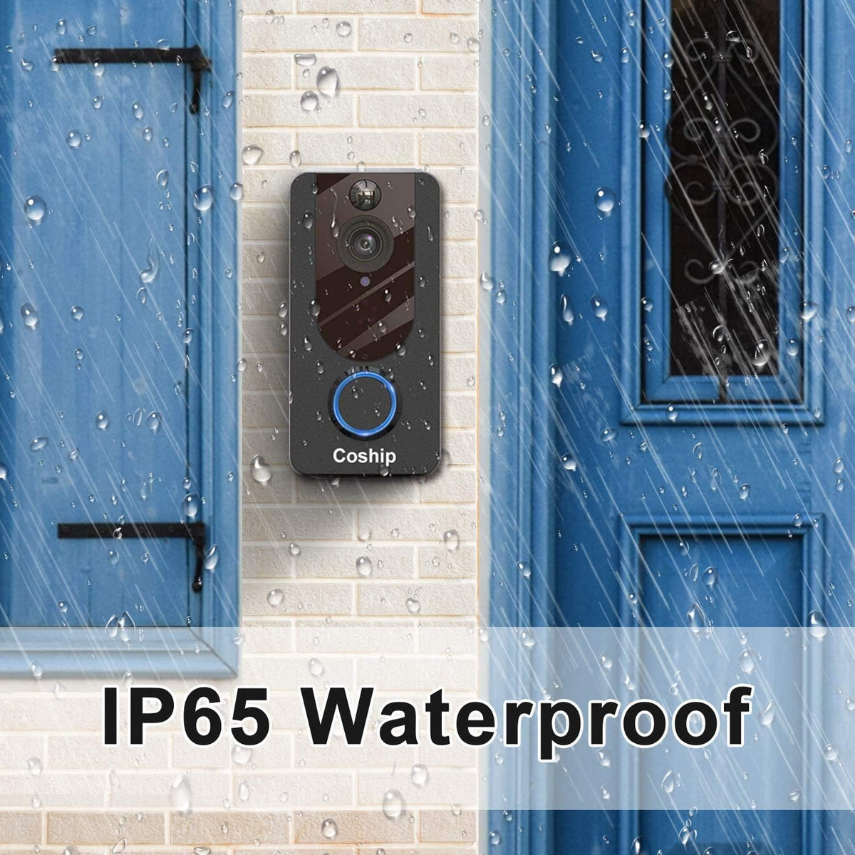 WiFi Video Doorbell Camera, 1080P HD, Night Vision, 2-Way Audio U162792