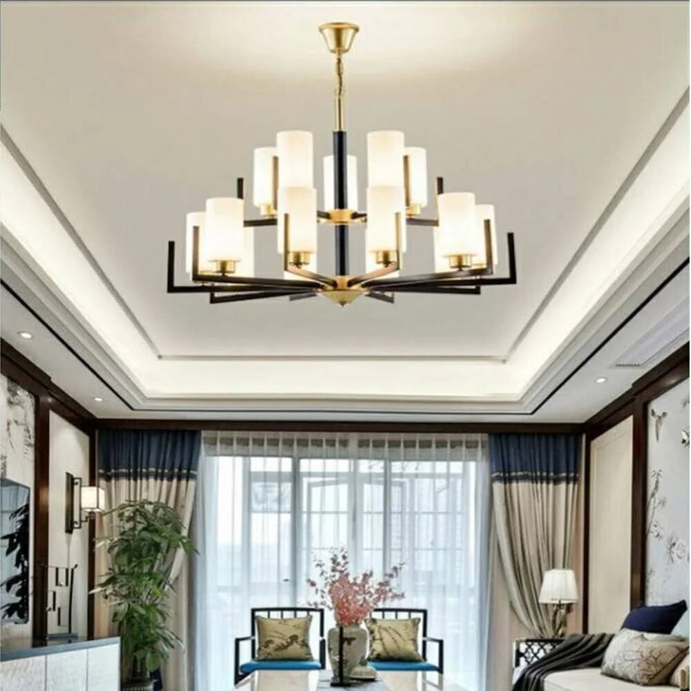Chandelier with White Shade T32119