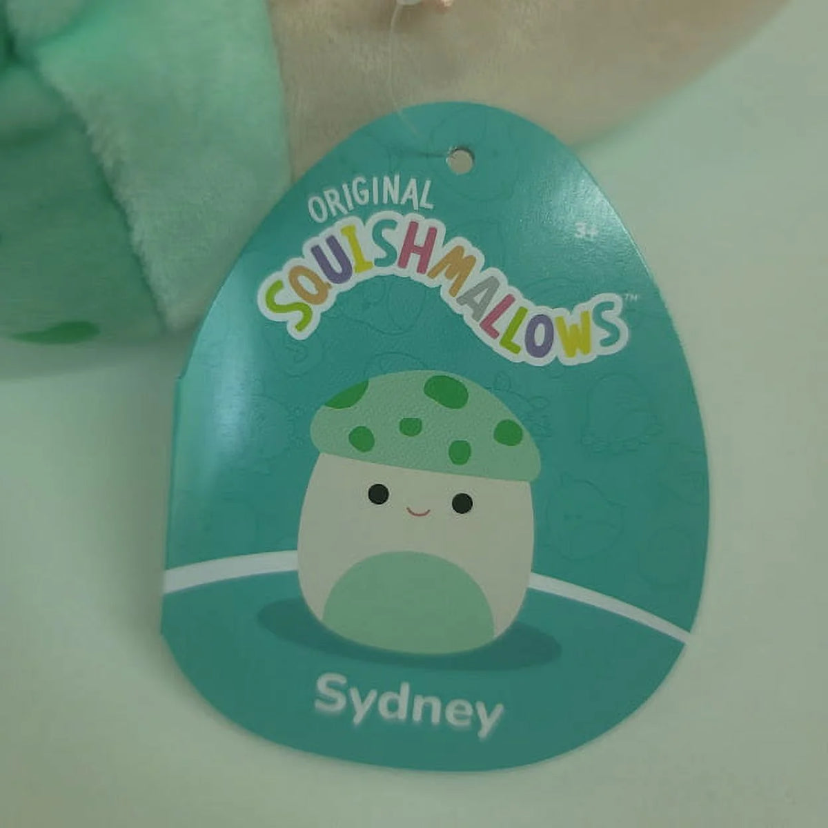 7 Inch Light Green Mushroom Plush Stuffed Toy E285