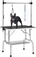 Folding Dog Grooming Table Stainless Steel with Adjustable Arm E420