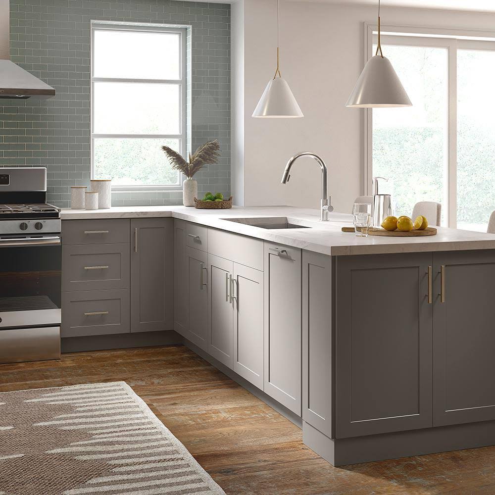 Gray Sink Base Cabinet Z20760