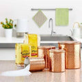 Set of 4 Hammered Copper Kitchen Canister N925910