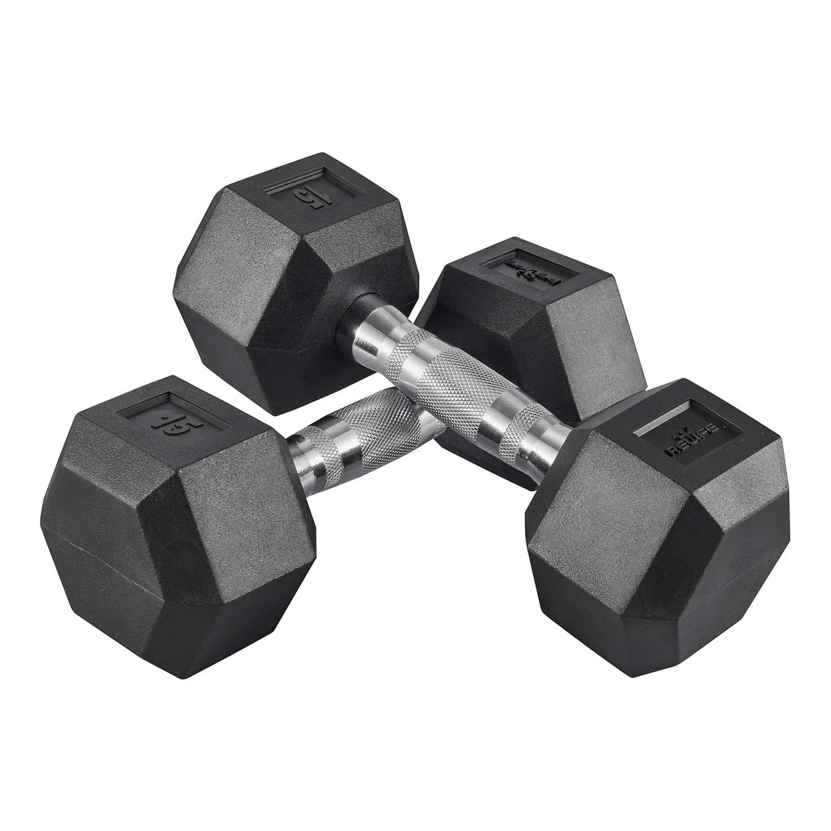 15lb Rubber Hex Dumbbell Set of 2 S3071