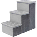 Foldable 3-Step Pet Stairs with Storage R441859
