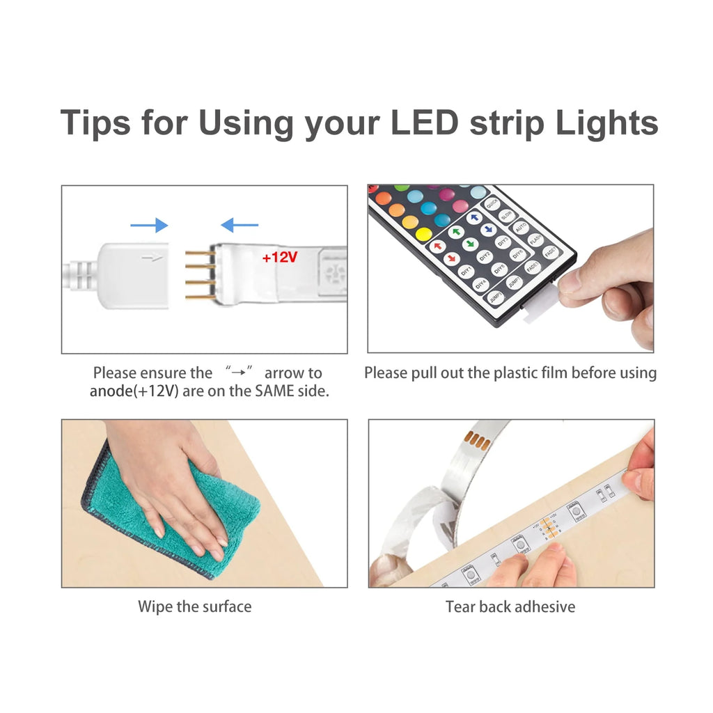 LED Strip Light 32.8ft with Remote and Power Supply L251