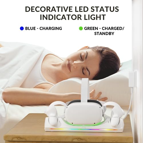 Charging Dock for VR Headset & Controllers with 2 Rechargeable 2100mAh Batteries X146716