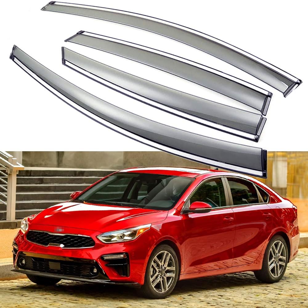 Car Window Visor Vent Shade Deflector Sun Rain Fog Guards F583904