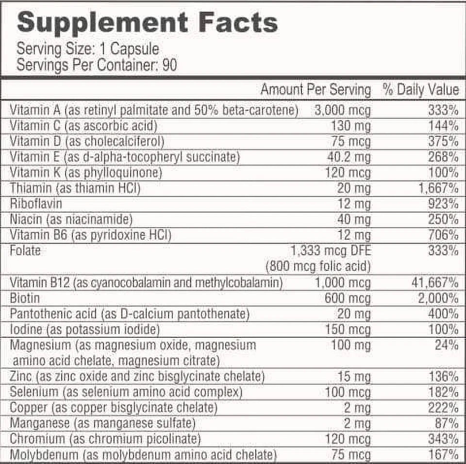 Capsules 3-Month Supply Multivitamin Calcium Citrate Soft Chews D611