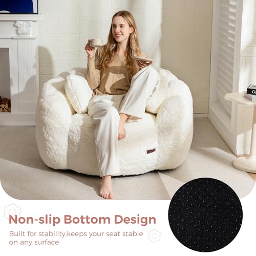 Beige Floral Shaped Bean Bag Sofa P146788
