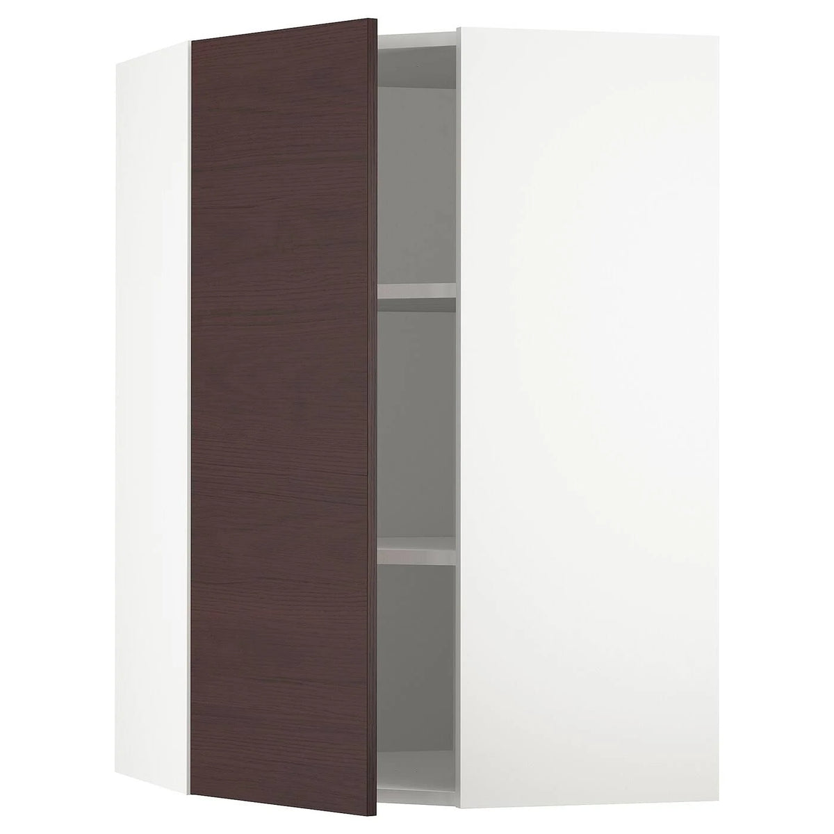 White Corner Wall Cabinet with Shelves T3597