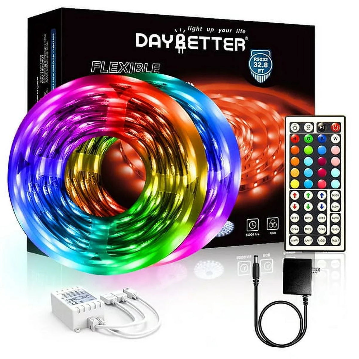 LED Strip Light 32.8ft with Remote and Power Supply L251