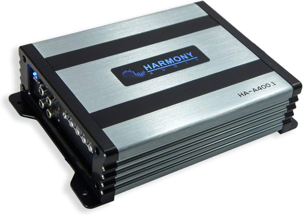 Slotted S Port Single 10 Sub Box & HA-A400.1 Car Stereo Bundle T690