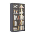 5 Shelves Metal Glass Display Cabinet with Light Strips N2348