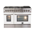48 Inch White Freestanding Dual Fuel Range P3187