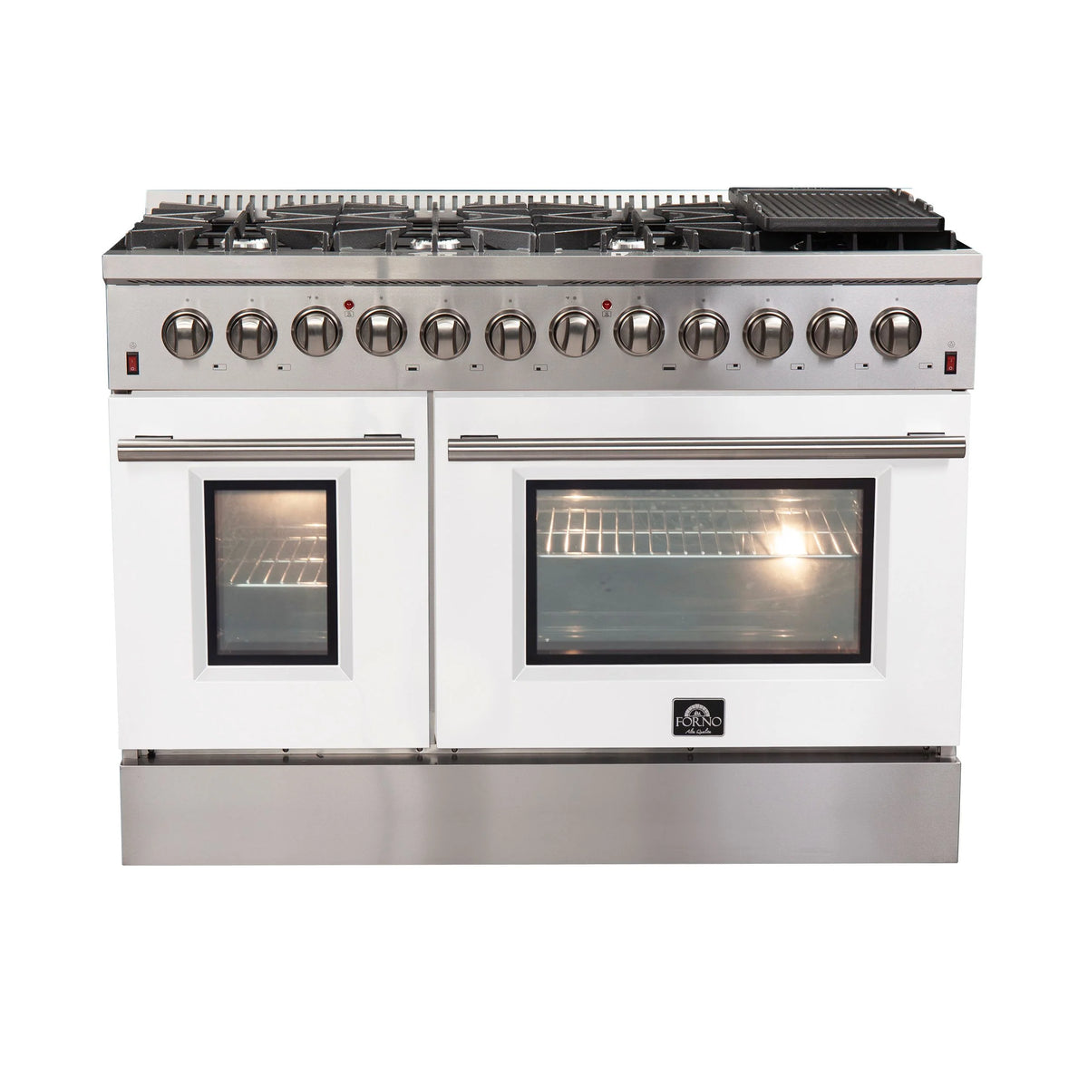 48 Inch White Freestanding Dual Fuel Range P3187
