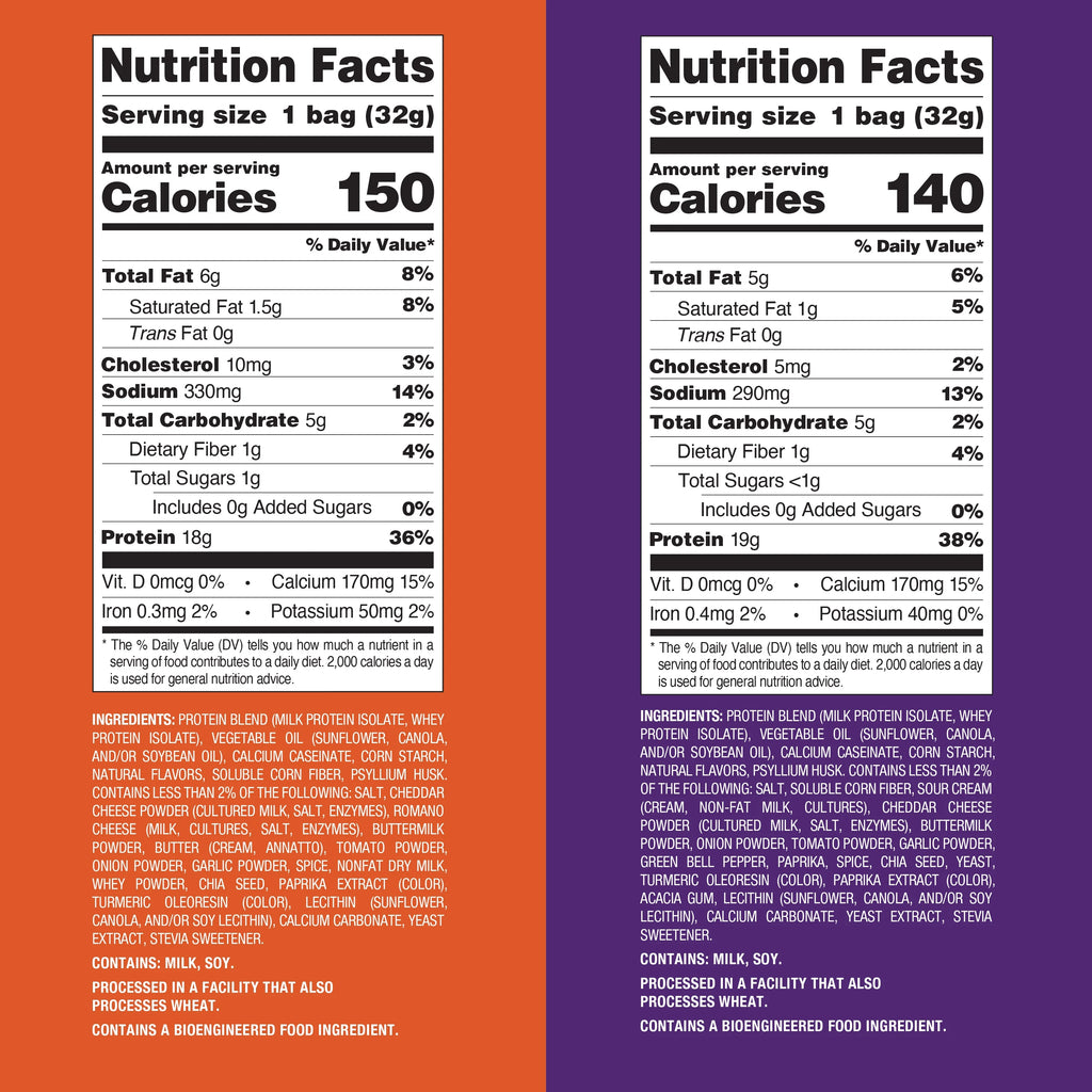 Nacho Cheese and Loaded Taco Tortilla Style Protein Chips Variety Pack, 12 Count R245