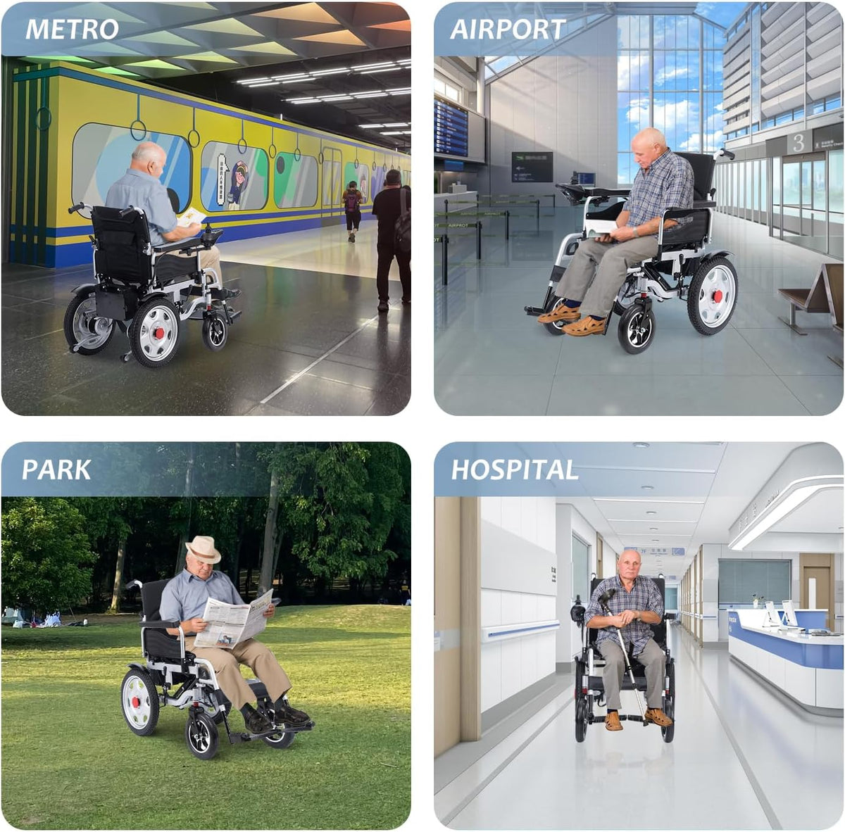Lightweight Foldable Electric Wheelchair J136