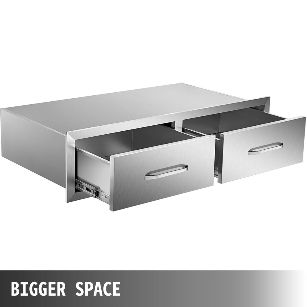 30"Wx10"Hx20"D Double Access Outdoor Kitchen Drawers S347