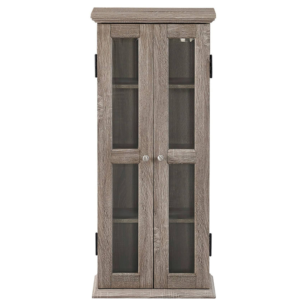 Wood Media Storage Tower Cabinet T101