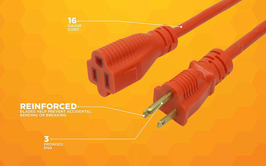16 Gauge 100' Orange SJTW Extension Cord H260319
