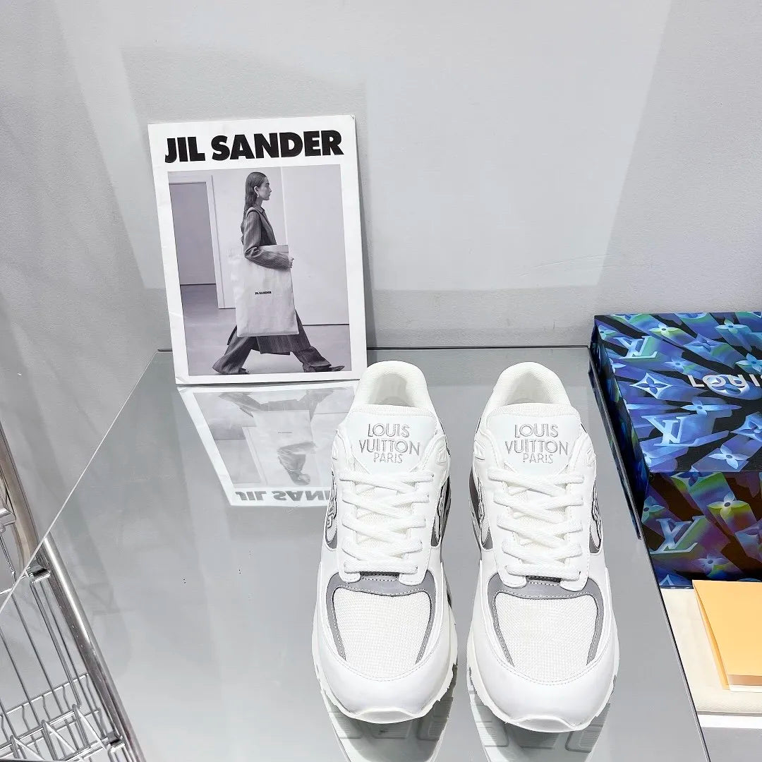 White Iridescent Textile Sneaker X119