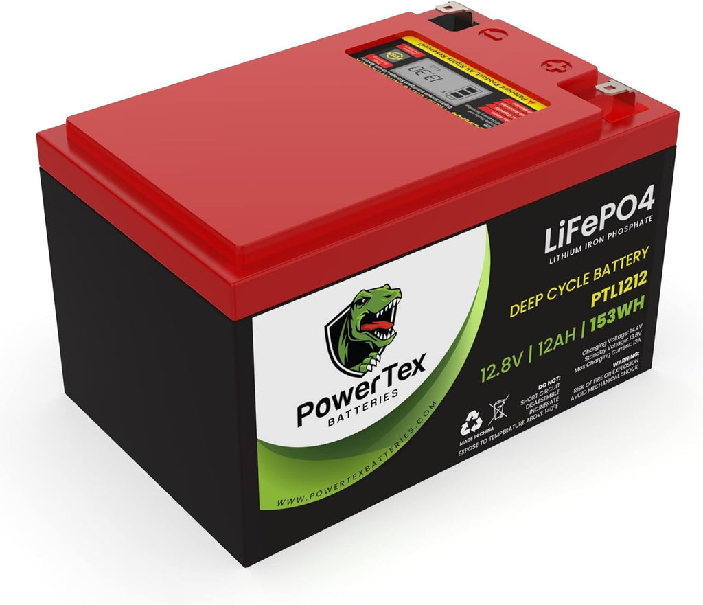 12V 100Ah 1224Wh LiFePO4 Deep Cycle Rechargeable Battery O84323