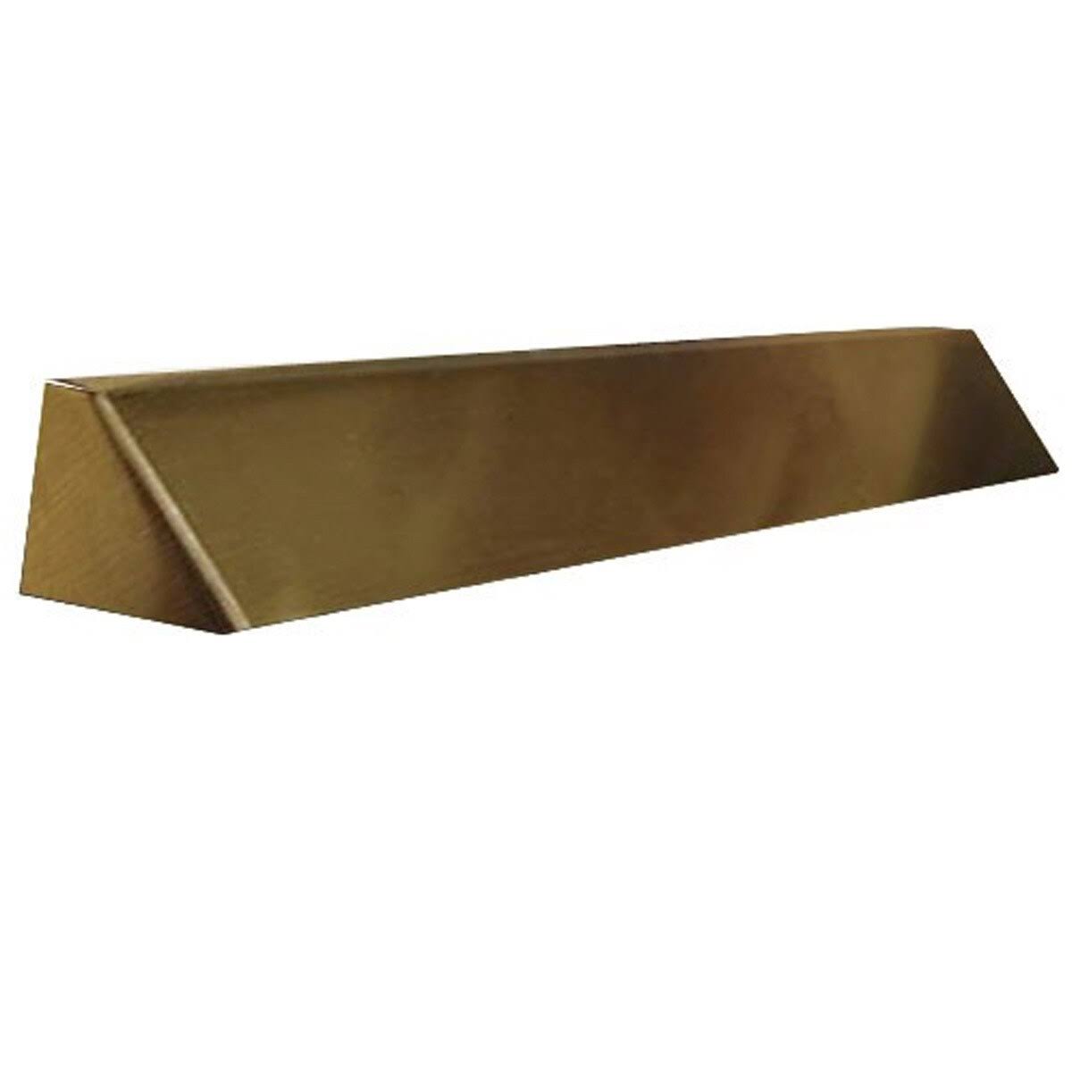 Antique Brass Square End Hood with Lintel Mount M737